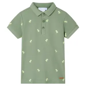 Koszulka dziecięca polo, khaki, 104