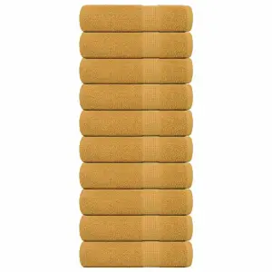 Ręczniki kąpielowe FROGN 10 szt. Złoty 100x150cm 360 g/m²