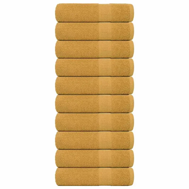 Ręczniki kąpielowe FROGN 10 szt. Złoty 100x150cm 360 g/m²