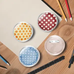 Przypinki z zapięciami, 100 szt., akryl, 44 mm