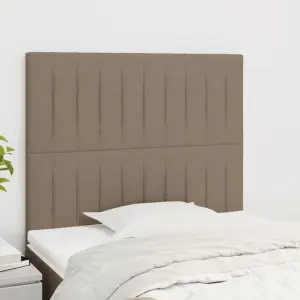 Zagłówek taupe 80x5x118/128 cm tkanina