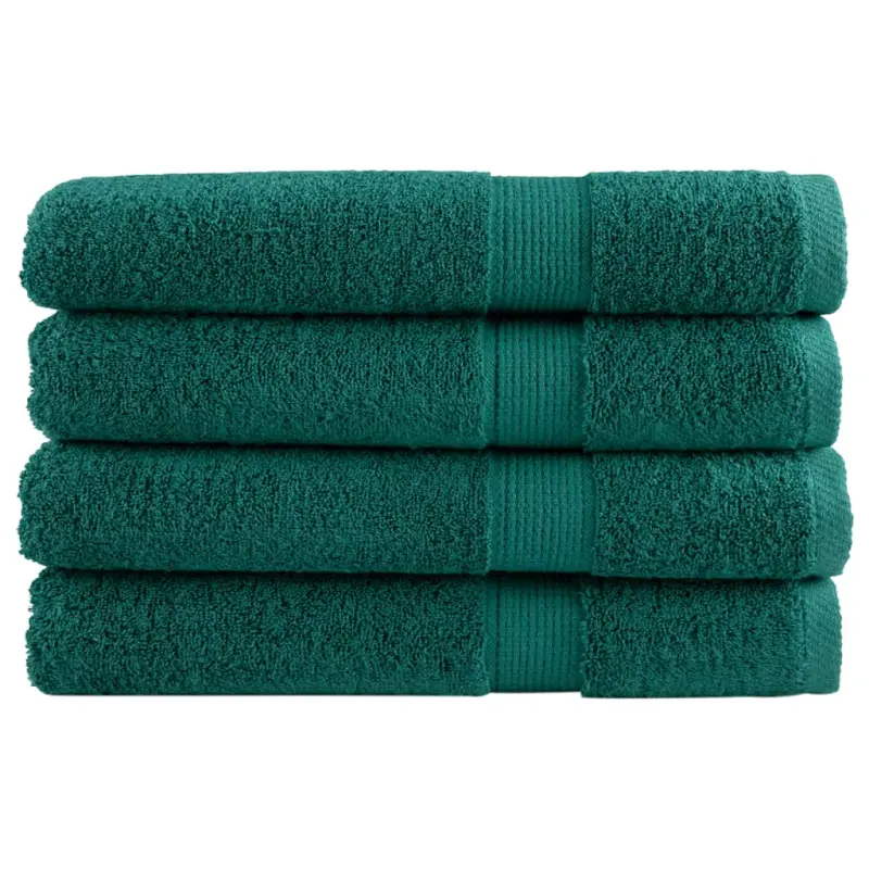 Ręczniki premium SOLUND, 4 szt., zielone, 80x200 cm, 600 g/cm²