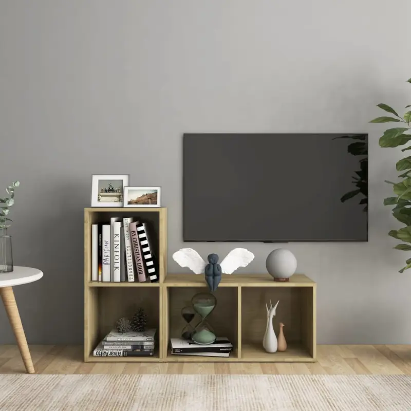 Szafki TV, 2 szt., dąb sonoma, 72x35x36,5 cm, płyta wiórowa