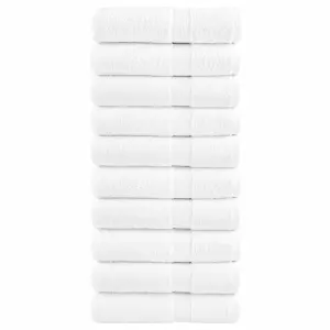 Ręczniki premium, SOLUND 10 szt., białe, 100x150 cm, 600 g/m²