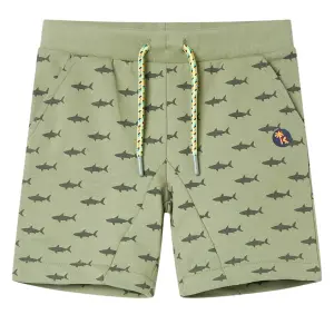 Szorty dziecięce ze sznurkiem, jasne khaki, 128