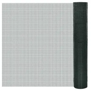 Ogrodzenie z siatki, galwanizowane, PVC, 25x1 m, zielone