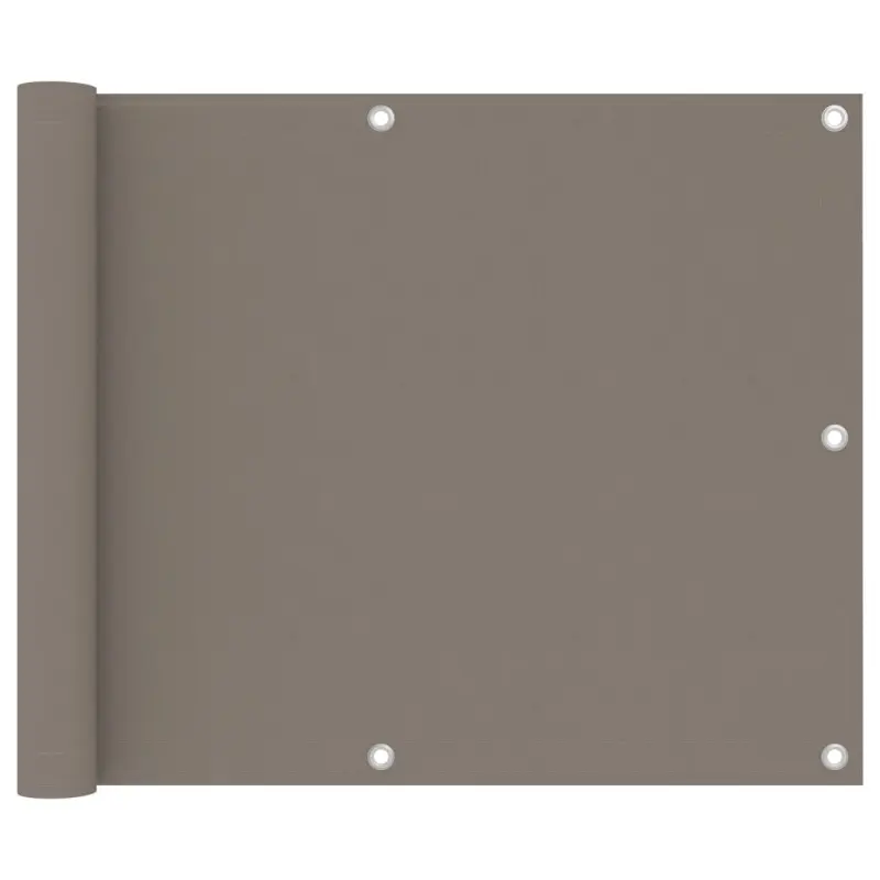 Parawan balkonowy, kolor taupe, 75x300 cm, tkanina Oxford