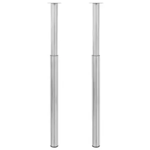 2 teleskopowe nogi do stołu Stal nierdzewna 710 mm-1100 mm