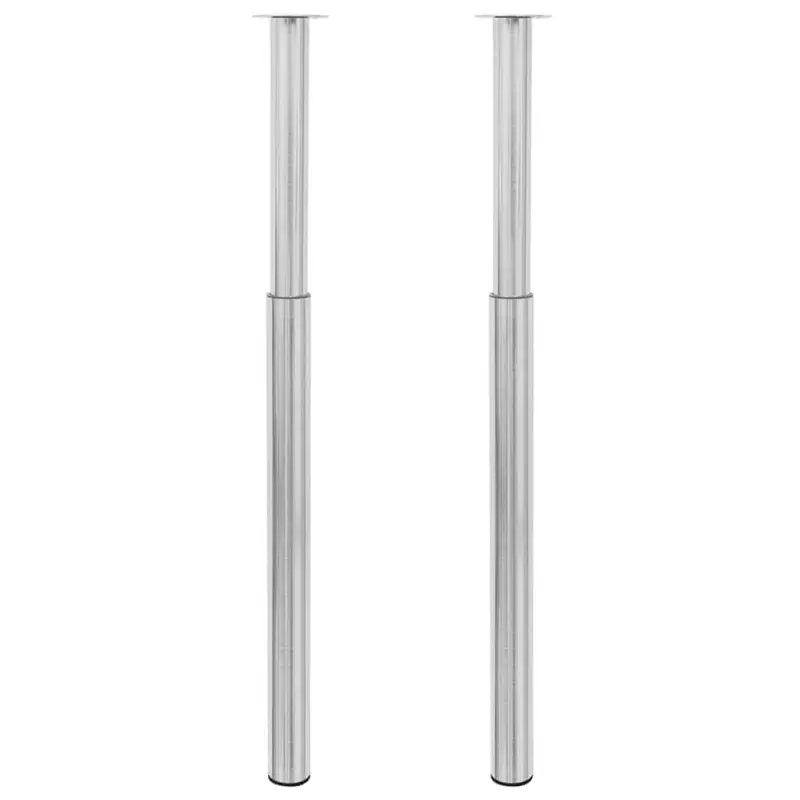 2 teleskopowe nogi do stołu Stal nierdzewna 710 mm-1100 mm