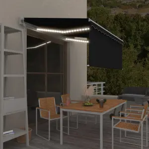 Automatyczna markiza z zasłoną, LED i czujnikiem, 3,5x2,5 m