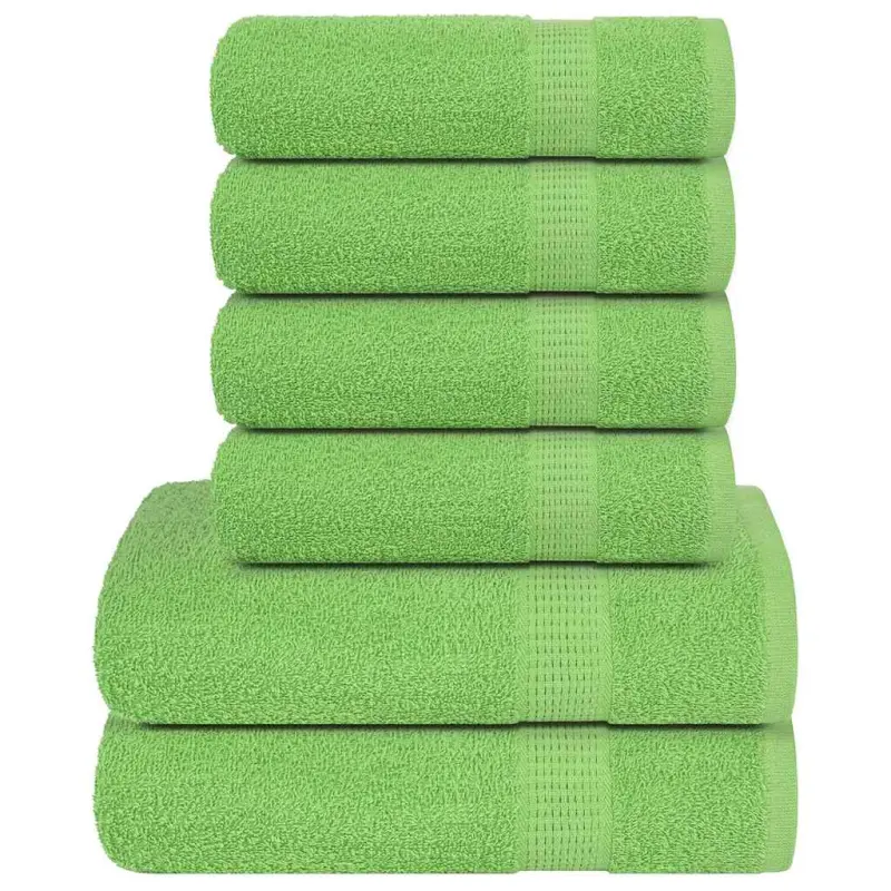 6-cz. zestaw ręczników, FROGN, zielone jabłko, 360 g/m²