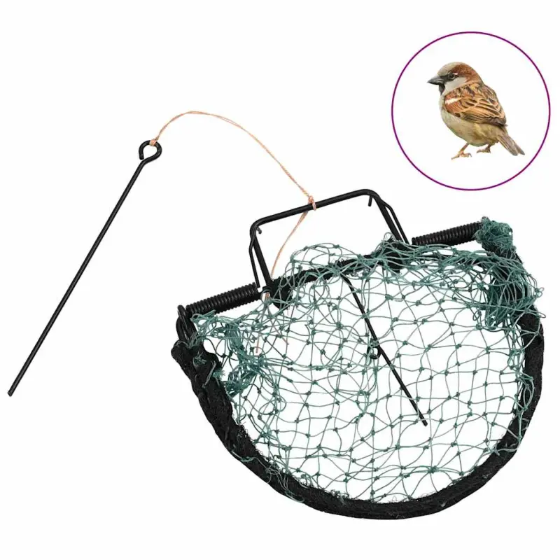 Pułapka na ptaki, zielona, 20 cm, stal