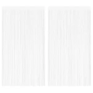 Zasłony sznurkowe, 2 sztuki, 100 x 250 cm, białe
