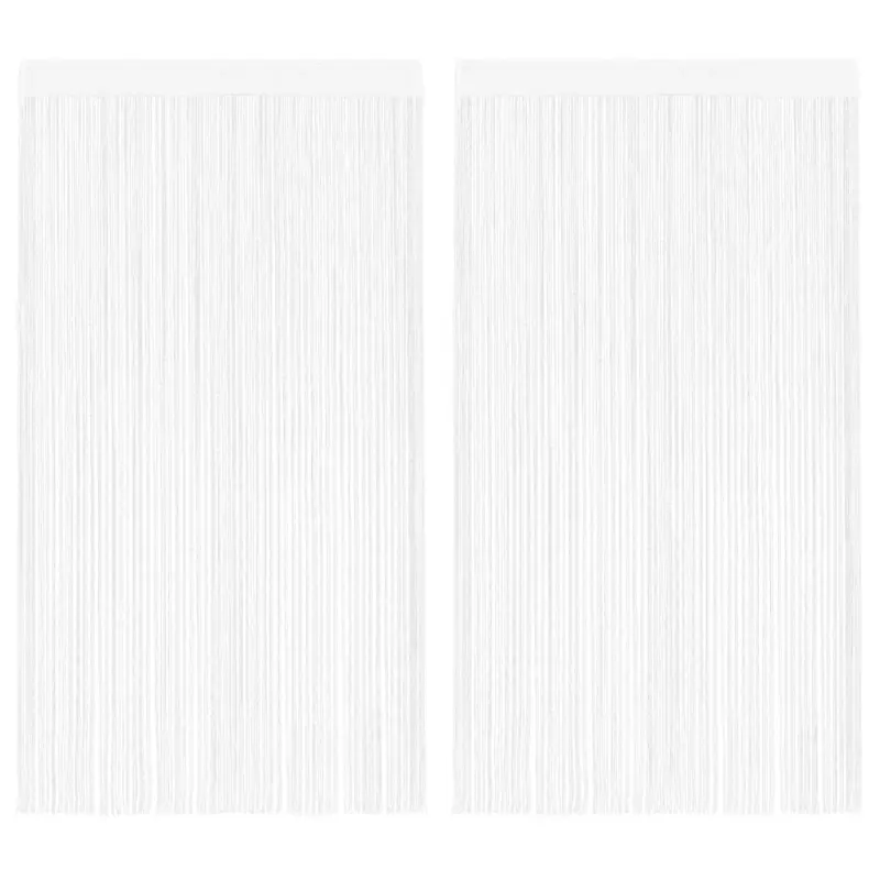 Zasłony sznurkowe, 2 sztuki, 100 x 250 cm, białe