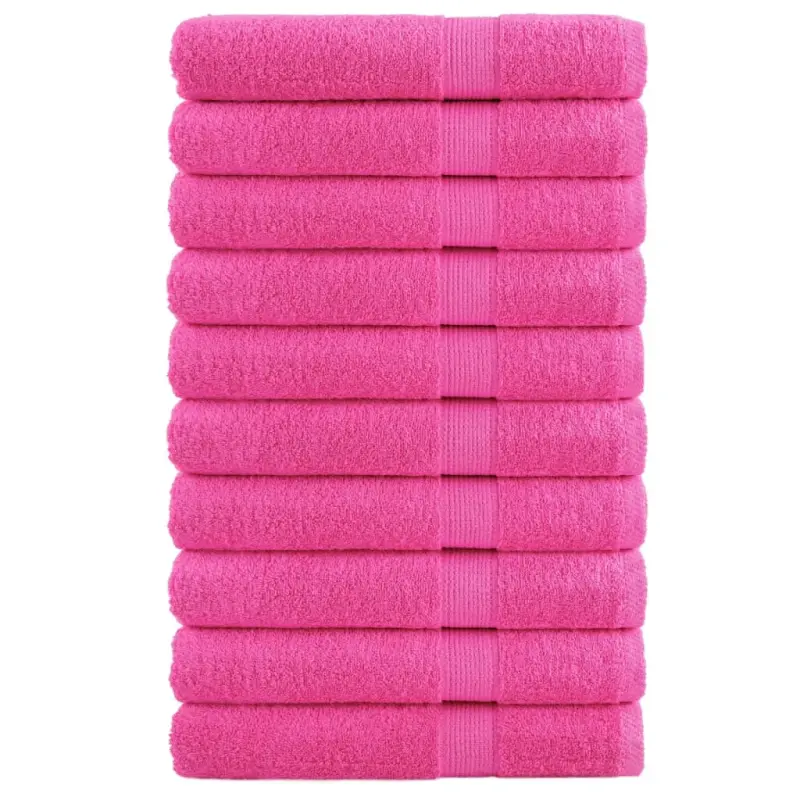 Ręczniki premium SOLUND, 10 szt., różowe, 100x200 cm, 600 g/cm²