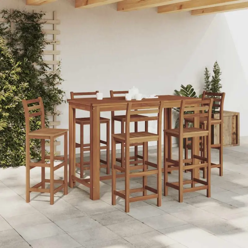 Stolik barowy z litego drewna akacjowego, 150 x 70 x 105 cm