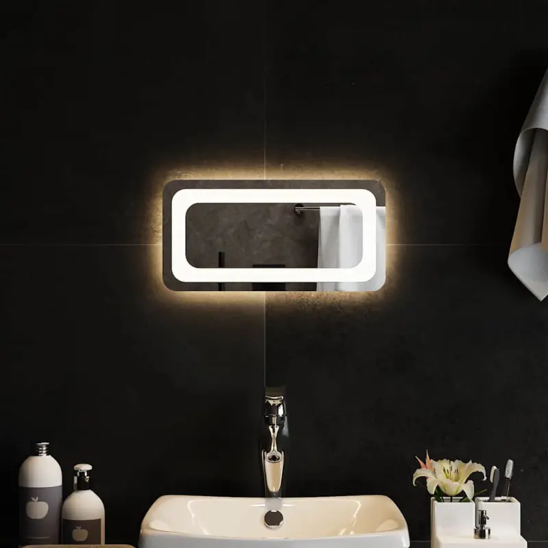 Lustro łazienkowe z LED, 40x20 cm