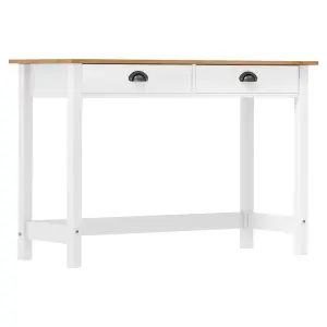 Stolik konsolowy Hill, 2 szuflady, 110x45x74 cm, lita sosna
