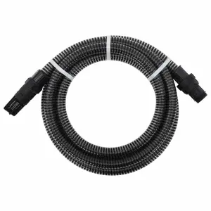 Wąż ssący z mosiężnymi złączami, czarny, 1 10 m, PVC