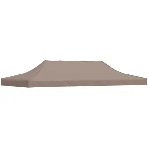 Dach do namiotu imprezowego, 6 x 3 m, taupe, 270 g/m²