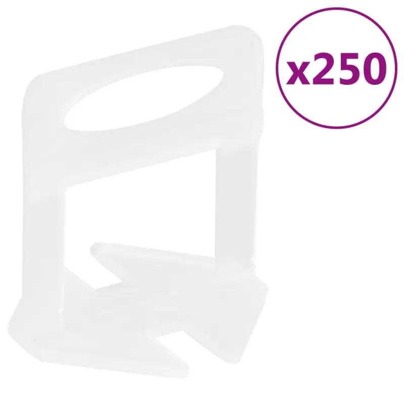 Klipsy do poziomowania płytek, 250 szt., 1 mm