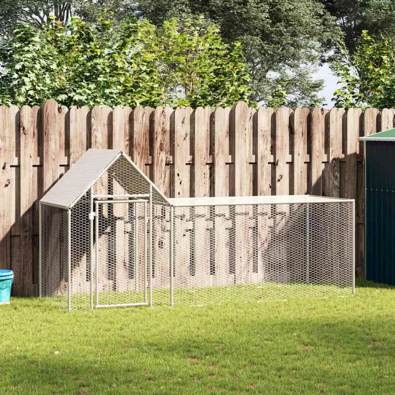 Woliera dla kur, 3 x 1 x 1,5 m, galwanizowana stal