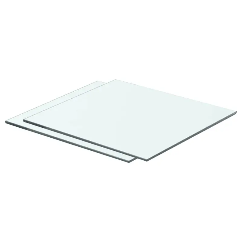 Półki, 2 szt., panel z przezroczystego szkła, 40 x 30 cm