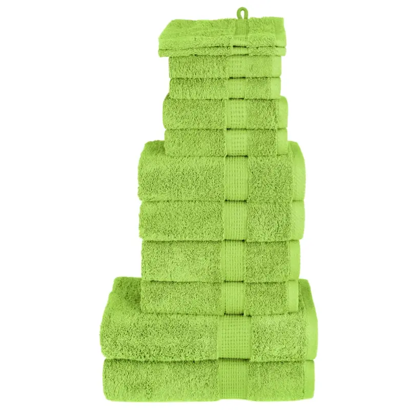 12-cz. zestaw ręczników premium, SOLUND, zielony, 600 g/m²
