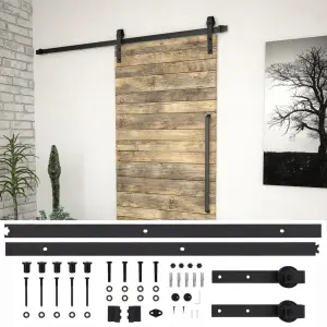 System do montażu drzwi przesuwnych SKIEN, 200 cm, stal, czarny