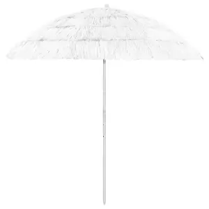 Parasol plażowy w hawajskim stylu, biały, 240 cm