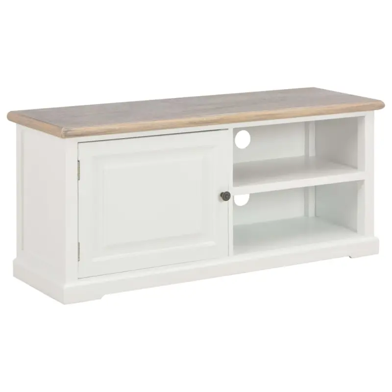 Szafka pod TV, biała, 90x30x40 cm, drewniana