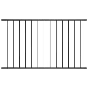 Panel ogrodzeniowy Woerden stal malowana proszkowo 1,7x0,75 m czarny