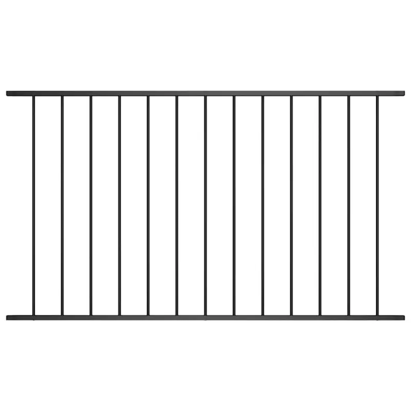 Panel ogrodzeniowy Woerden stal malowana proszkowo 1,7x0,75 m czarny