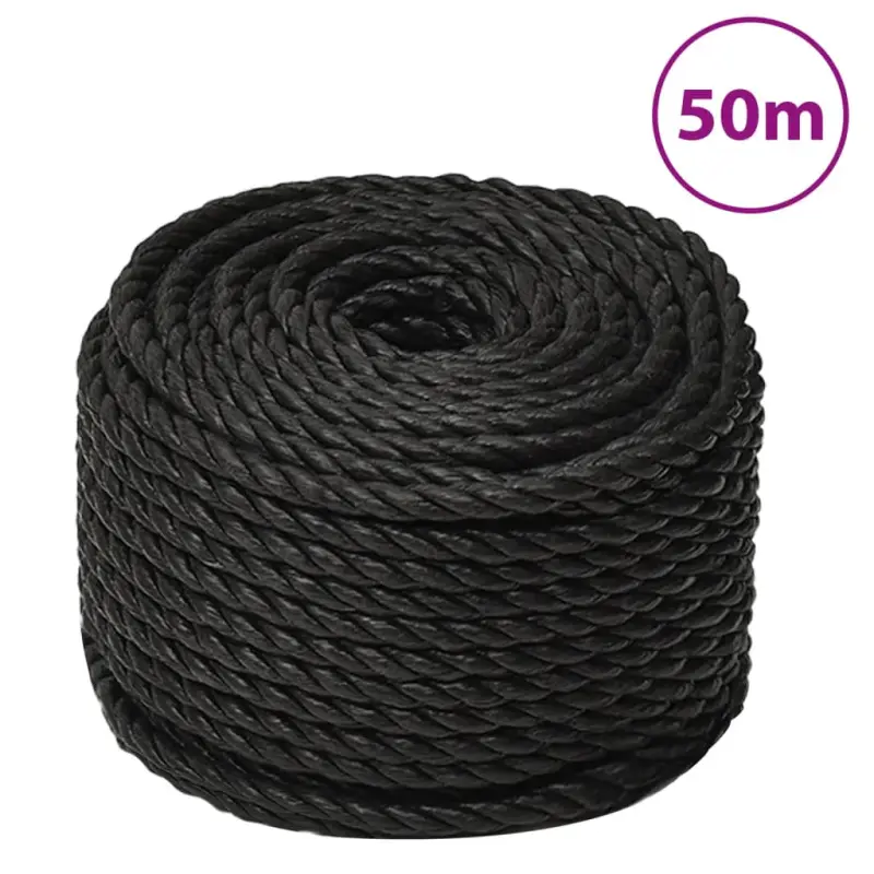 Linka robocza, czarna, 14 mm, 50 m, polipropylen