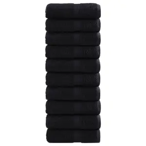 Ręczniki myjące Premium SOLUND 10 szt. Czarne 30x30 cm 600 gsm