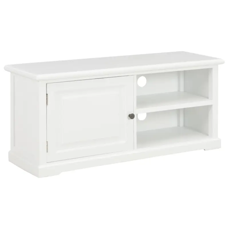 Szafka pod TV, biała, 90x30x40 cm, drewniana