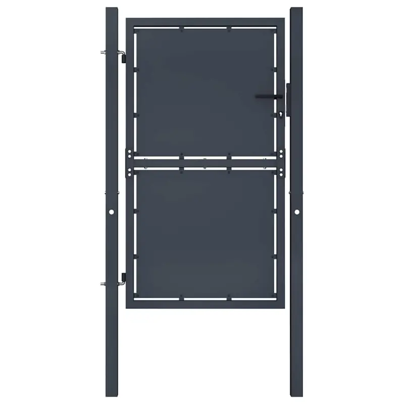 Brama ogrodowa stalowa 100x200 cm antracyt