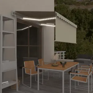 Automatyczna markiza z zasłoną, LED i czujnikiem, 3,5x2,5 m