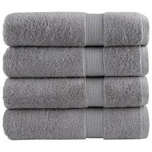 Ręczniki premium, SOLUND, 4 szt., szare, 50x100 cm, 600 g/m²