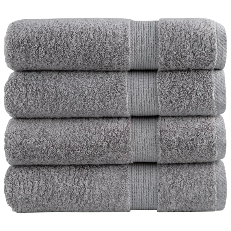 Ręczniki premium, SOLUND, 4 szt., szare, 50x100 cm, 600 g/m²