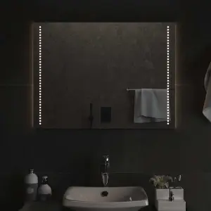 Lustro łazienkowe z LED, 80x60 cm
