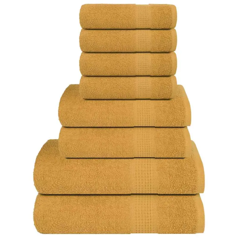 8-cz. zestaw ręczników, FROGN, złoty, 360 g/m²