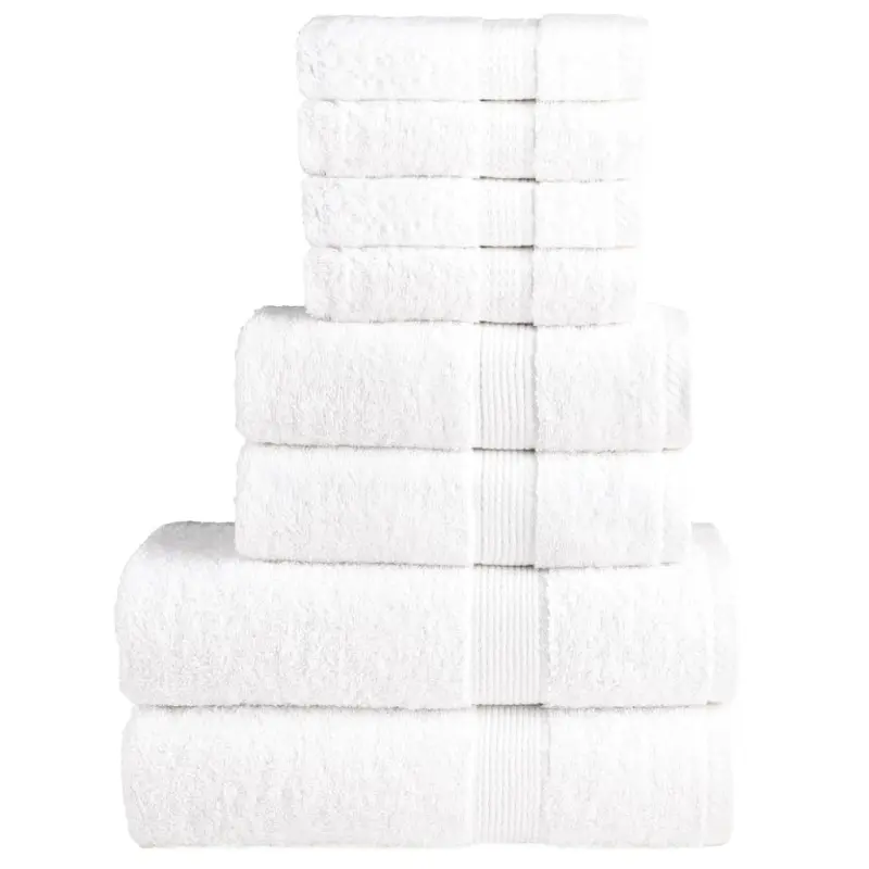 8-częściowy zestaw ręczników premium SOLUND, biały, 600 g/cm²