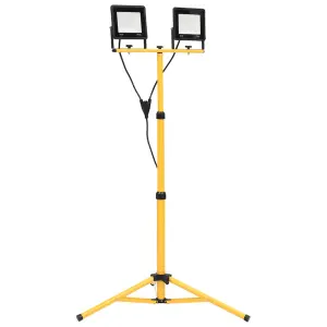 Reflektor LED ze stojakiem, 2x50 W, zimne białe światło