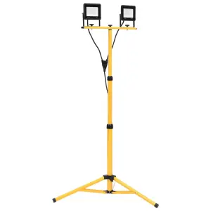 Reflektor LED ze stojakiem, 2x50 W, ciepłe białe światło