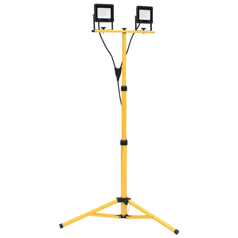 Reflektor LED ze stojakiem, 2x50 W, ciepłe białe światło