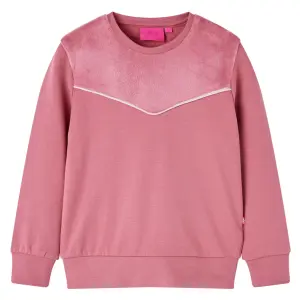 Bluza dziecięca, z aksamitną wstawką, malinowa, 128