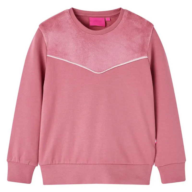 Bluza dziecięca, z aksamitną wstawką, malinowa, 128
