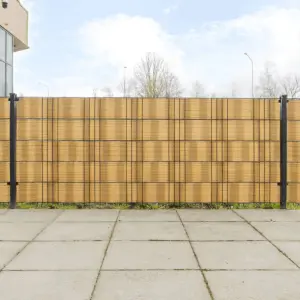 Parawany balkonowe, 10 szt., jasnobrązowe, 255x19 cm, rattan PE