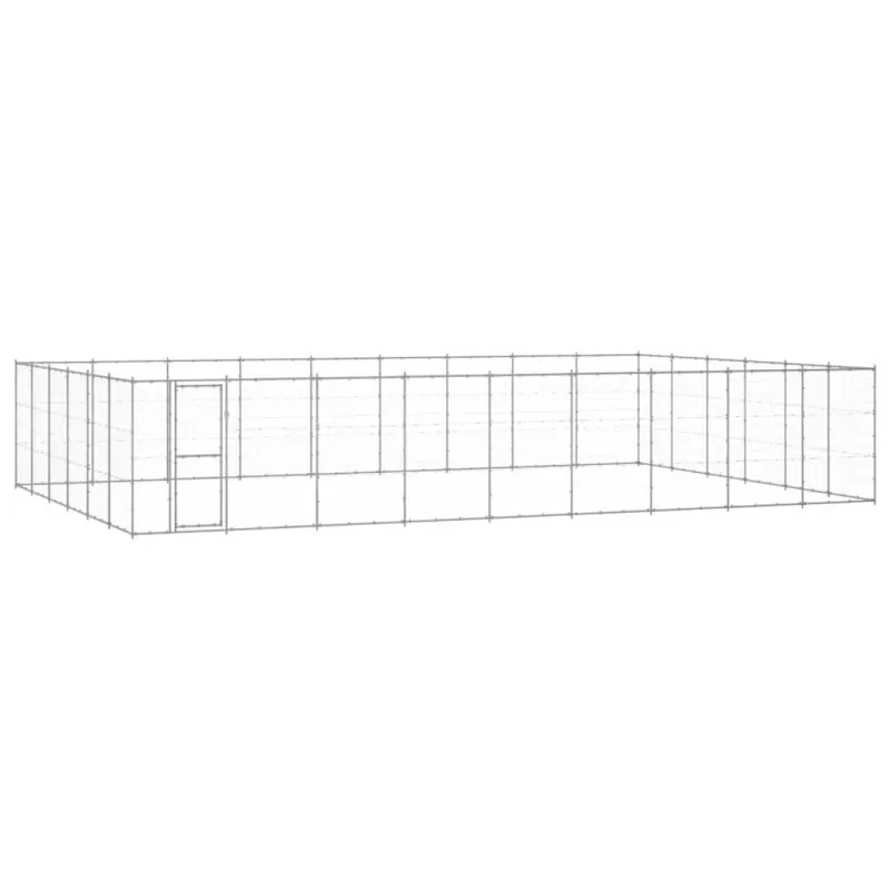 Kojec zewnętrzny dla psa, stal galwanizowana, 65,34 m²